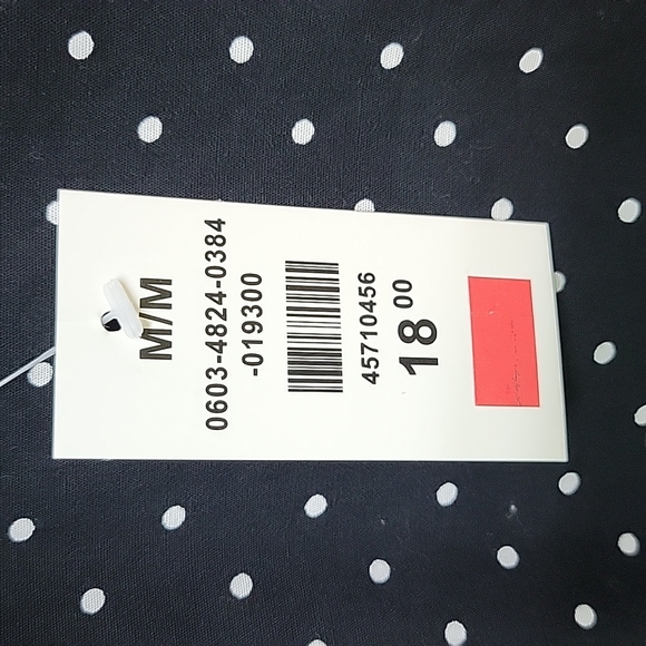 Black white polka dot men's button down shirt - Picture 3 of 3